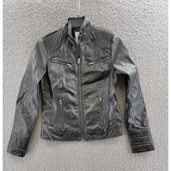 Maralyn Me Jackets Coats Maralyn Me Fauxleather Jacket